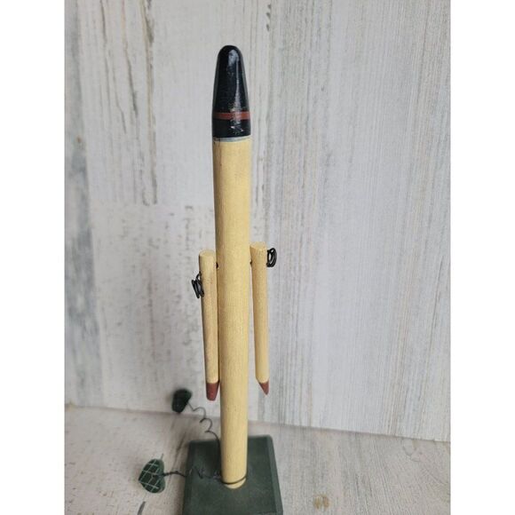 Unique wooden snowman pencil figure heart home decor Xmas - Picture 6 of 7